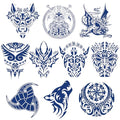 Aresvns Aztec Viking Temporary Tattoos Men 10 Sheets