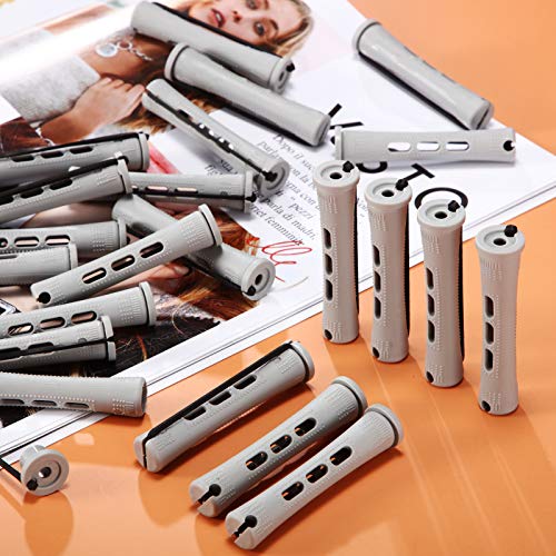 WILLBOND 60pc Hair Perm Rods Set with Elastic Bands