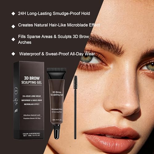 3D Brow Sculpting Gel 2 Pack Waterproof Espresso