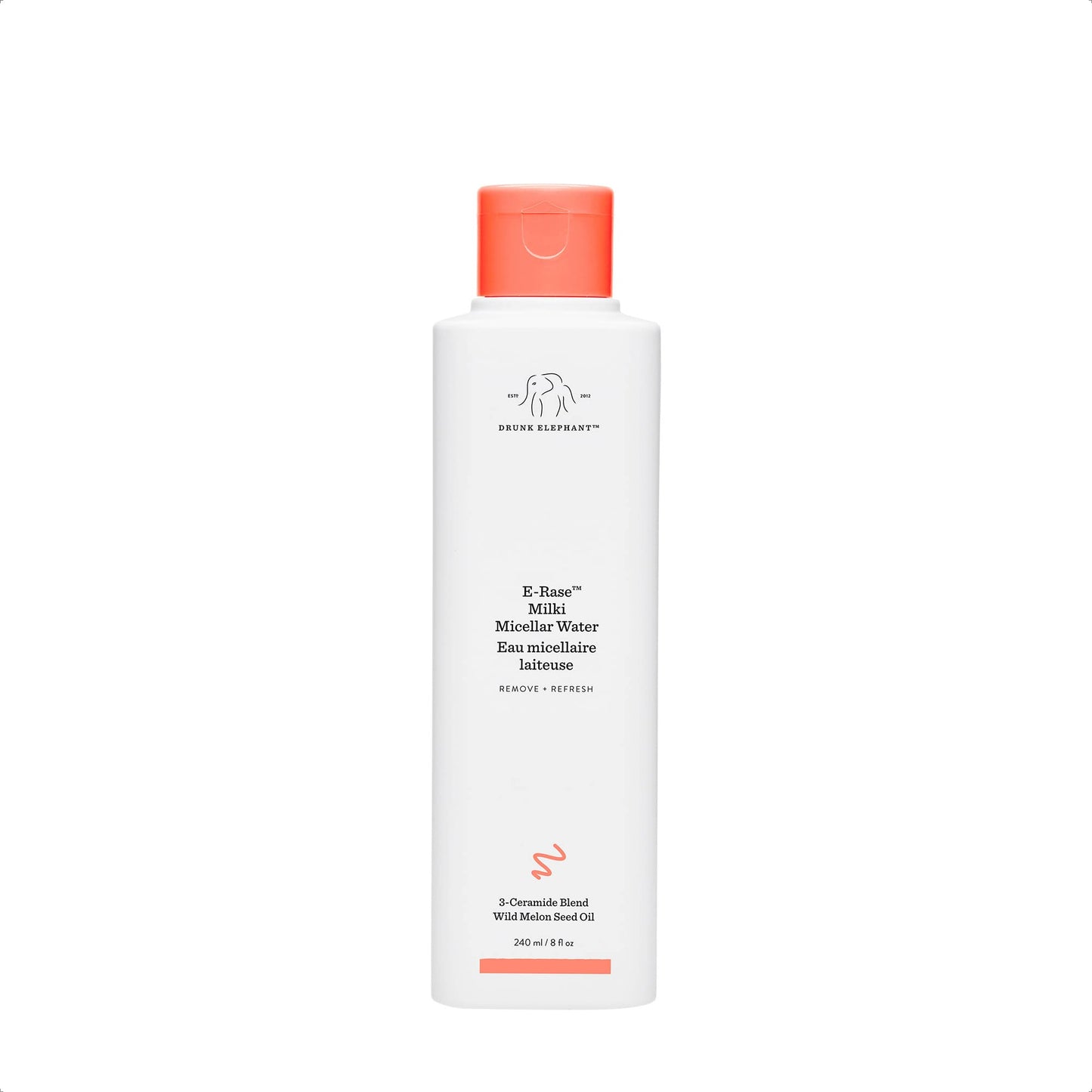 Drunk Elephant E-Rase Milki Micellar Water - Ultra Mild Formula to Gently Remove Makeup and Bacteria (240 mL / 8 Fl Oz)