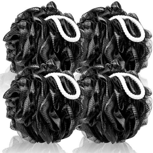 XXL Loofah Sponge 4 Pack - Extra Large Bath Scrubber