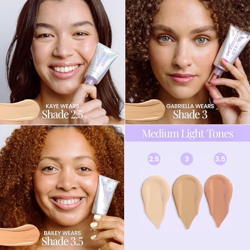 Naked Sundays BeautyScreen Peptide Foundation Tint - SPF 50 Tinted Sunscreen & Skincare Makeup with Zinc Oxide, Niacinamide - Lightweight Natural Coverage, 2.5 Light Neutral, 1.01 oz