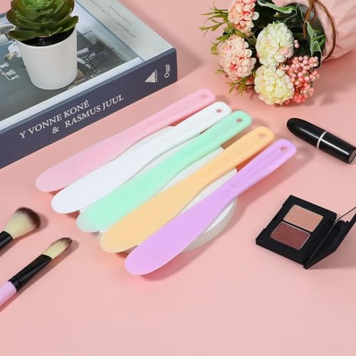 AKOAK 10 Pcs Disposable Makeup Mixing Spoon Scraper Spatula Beauty Spoon Multifunctional Mixing Bar DIY Lotions Applicator