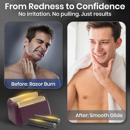 2 Pack Replacement Foil and Cutter Assembly Compatible with Wahl 5 Star Shavers, Models 7031-100 7043-100 7031-200, Wahl Shaver Foil Replacement Ultra-Close Shave, Easy to Replace