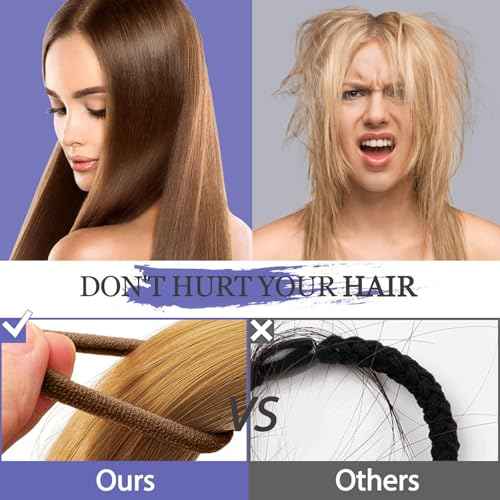 100PCS Hair Ties for Women And Kids, Seamless Thick Hair Bands, Elastic Baby Hair Ties No Damage Ponytail Holder, Cotton Toddler Hair Tie, No Crease Small Hair Tie For Toddler Girls (Brown)