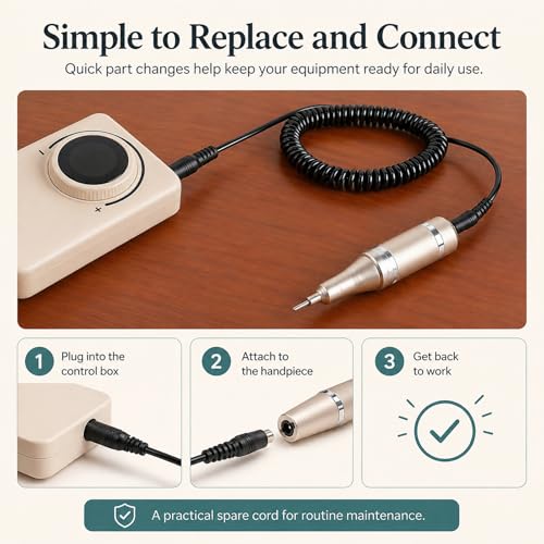 Nail Drill Cord Replacement for Electric Nail Drills | 5.5mmx2.5mm