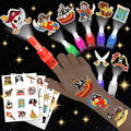 72 PCS Pirate Party Favors ? 48 PCS Luminous Tattoos & 24 PCS LED Finger Lights Combo ? Birthday Goodie Bag Fillers, Party Supplies, Gifts Light Up Toys Glow In The Dark for Boys and Girls