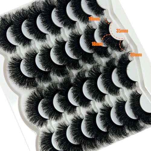 25mm Fluffy Faux Mink Lashes - Dramatic D Curl Volume Eyelashes