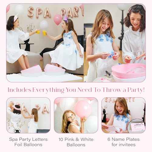 Glow in Dark Kids Spa Day Kit for Girls, 42+ Pieces Waterfall Foot Spa Toys, Nail Spa Kit, Pedicure Manicure Accessories, Perfect Spa Kit for Girls Ages 6 7 8 9 10 11 12, Fun Birthday, Christmas Gifts