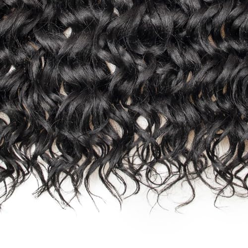 Curly Crochet Hair For Black Women Ocean Wave Crochet Hair Hawaii Deep Wave Braiding Hair Synthetic Bohemian Crochet Braid Water Wave Crochet hair Extensions(Pack of 2, 350#)