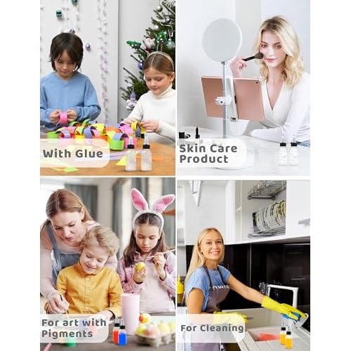 50 Pcs 2oz Plastic Squeeze Bottles with Twist Top Cap, 60ml Clear Dispensing Bottles, Empty Squirt Bottle for Liquids, Sauces, Arts, Crafts, Travel