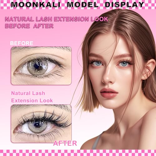 MOONKALI Manga Lash Clusters Kit Natural Waterproof Eyelash Extension 10-16MM CC Curly - Includes Lash Kit-Manga Variation