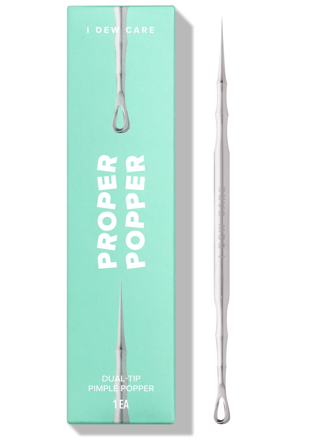 I Dew Care Dual-Tip Pimple Popper - Proper Popper | Blackhead Remover, Pimple Popper, 2-in-1 Stainless Steel Extractor, 1 EA