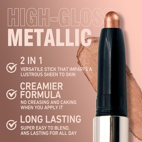 6Pcs Waterproof Eyeshadow Stick Set - Matte & Shimmer