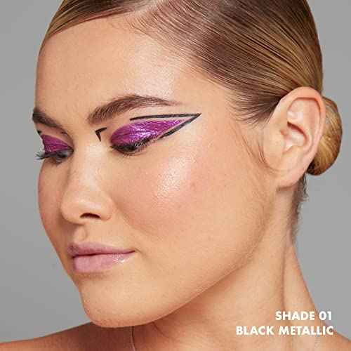 NYX Professional Makeup Epic Wear Metallic Liquid Liner, Long-Lasting Waterproof Eyeliner - Black Metal