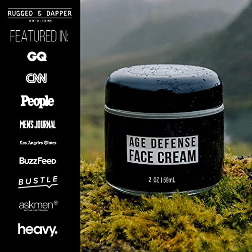 RUGGED & DAPPER Daily Power Scrub Facial Cleanser and Age Defense Face Cream Bundle