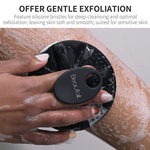 Silicone Body Scrubber with Easy-Grip Handle – Gentle Exfoliating Shower Brush