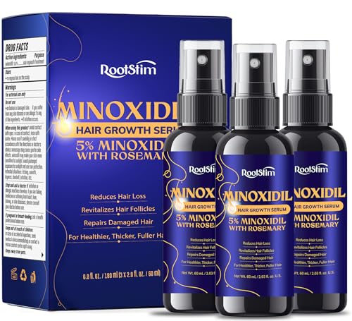 RootStim Extra Strength 5% Minoxidil Hair Growth Treatment 3-Pack