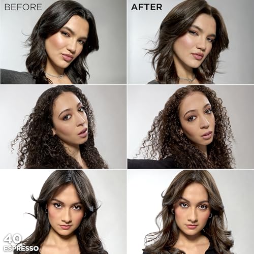 L'Oreal Paris Feria Multi-Faceted Shimmering Permanent Hair Color, 40 Espresso, Pack of 2, Hair Dye