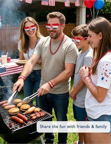 4th of July Patriotic Accessories Set - 25 Pieces