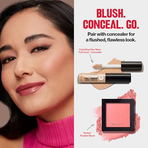 Revlon Powder Blush Face Makeup, High Impact Buildable Color, Lightweight & Smooth Finish, 033 Very Berry, 0.17 oz
