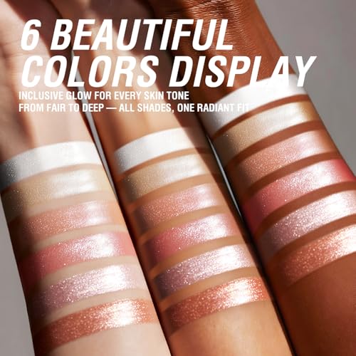 6-Color Highlighter Stick Set - Waterproof Creamy Glow