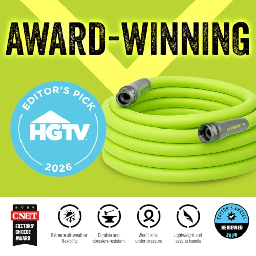 Flexzilla 5/8" x 50' Garden Hose - Lightweight, Durable, Leak-Free