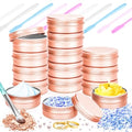12-Pack 1oz Aluminum Tin Jars with Screw Lids for Cosmetics