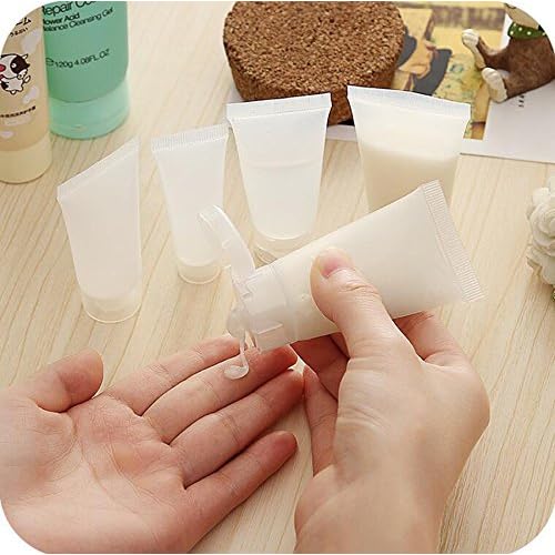 20PCS Emply Plastic Cosmetic Soft Tube Vial Bottles with Flip Cover Makeup Travel Sample Packing Storage Holder Container for Facial Cleanser(100ml/3.4oz) (Pack of 2)