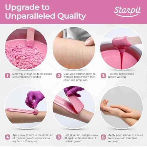 Starpil Wax 1000g / 2.2 lb Pink hypoallergenic Hard Wax Beads for body Hair Removal, Stripless Body Wax Beans, Polymer Blend Bikini Wax, Coarse Hair Removal hypoallergenic Beads for Sensitive Skin