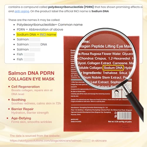 GONIM Under Eye Patches 360¡Æ Fit, Eye Mask with Collagen Peptide, Salmon DNA PDRN, Retinol, Caffeine & Niacinamide, Eye Patches for Puffy Eyes and Dark Circles, Gifts for Women, Travel 4 pairs x 2
