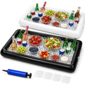 2 Pack Inflatable Serving Bars with Pump - Black & White