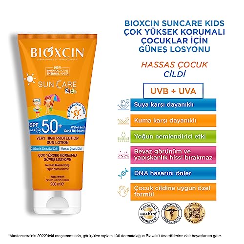 BIOXCIN Sun Care Very High Protection Children's Sunscreen 100% Botanical Active, 50 SPF, 200 ml