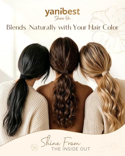 YANIBEST No Damage Soft Hair Ties - Seamless Nylon Ponytail Holders, 10 Pack