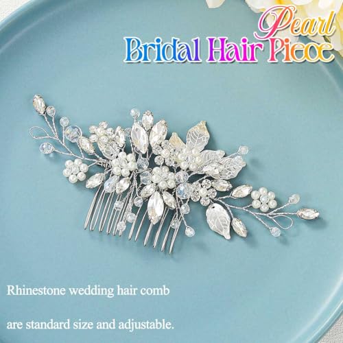 Bridal Hair Comb with Pearls & Crystals - Wedding Hair Piece