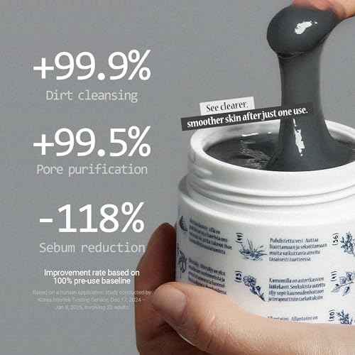 Kaamos Black Salt Warm Steam Cleansing Gel Balm - Korean Skin Cleanser w/Charcoal & Himalayan Pink Salt - Makeup Melting Cleansing Balm to Clear Pores & Lift Impurities (3.52 oz)