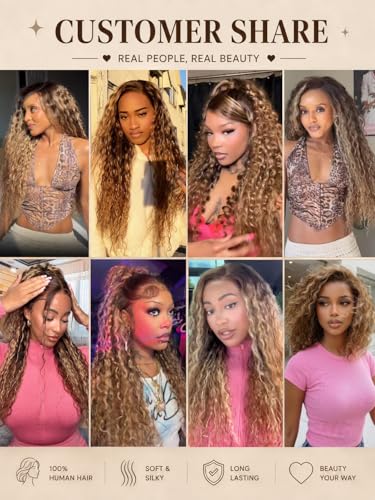 Water Wave Lace Front Human Hair Wig 13x4 22in