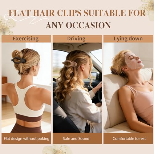 10 Pcs Flat Hair Clips Set for Thick & Thin Hair