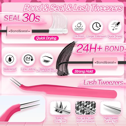 480Pcs Spiky Manga Lash Clusters Kit - 9-18mm DIY Eyelashes