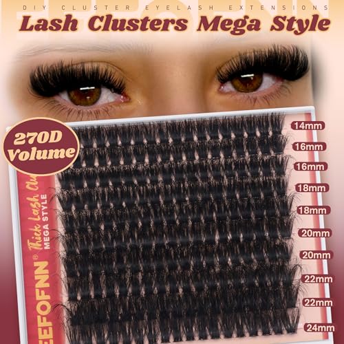 Fluffy Lash Clusters 14-24mm Volume Eyelash Extensions DIY