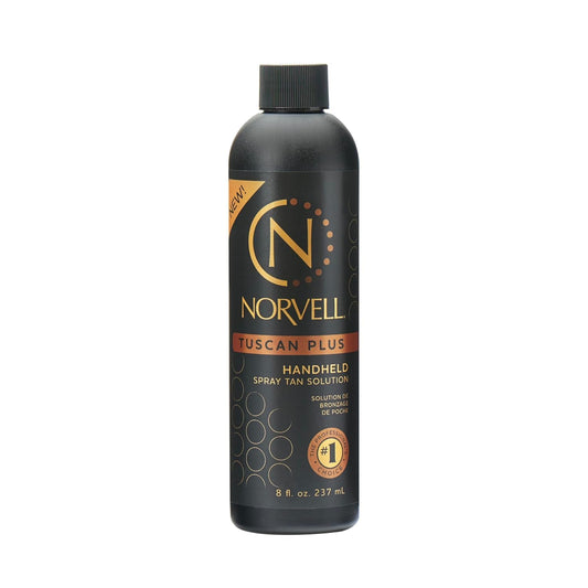 Norvell Tuscan Plus Sunless Tanning Solution, Caramel Brown and Rose Tan, 8 fl oz – Professional Spray Tan Solution for Spray Tan Machine – Unleash Confidence with Instant, Long-Lasting Natural Color