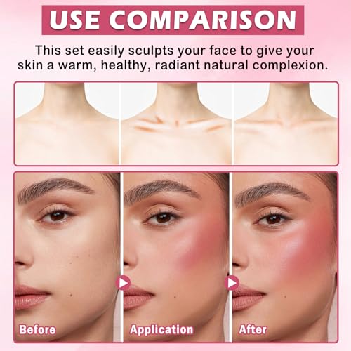6-Color Cream Contour Stick Makeup Kit - Highlighter & Bronzer