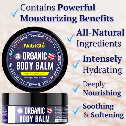 Intensive Body Moisturiser for Dry Skin | Shea Butter Moisturiser for Acne Prone Skin | Eczema Cream | Body Creams for Women, Men, Children with Coconut Oil, Lavender, Vitamin E