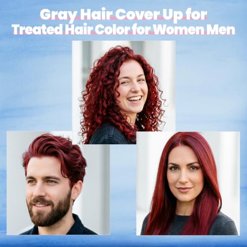 IIIMEIDU Burgundy Hair Dye Shampoo 3 in 1 for Gray Hair - Nourishing & Long-Lasting