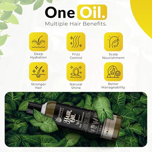 Jannaat 7-in-1 Hair Growth Oil with Rosemary & Tea Tree, 8 Fl Oz