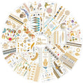 Metallic Temporary Tattoo 260+ Gold Silver Fake Tattoos for Women,Flash Jewelry Gold Tattoos Waterproof and Long Lasting