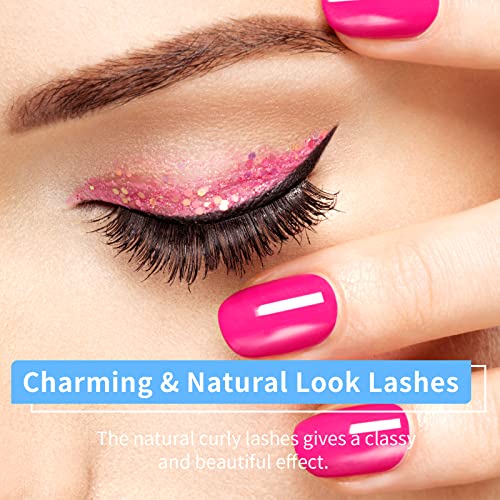 Magnetic Eyelashes Kit - 14 Pairs with Magnetic Eyeliner & Tweezers