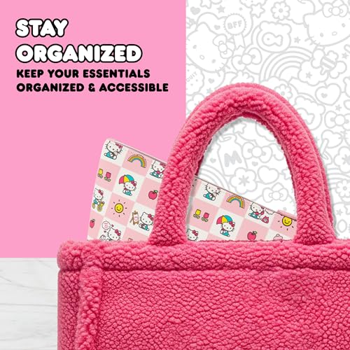 Hello Kitty Travel Makeup Bag, Trapezoid Cosmetic Organizer Pouch for Women