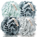XXL Loofah Sponge 4 Pack - Large Bath Pouf for Shower