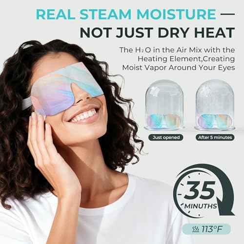 Steam Eye Masks for Dry Eyes: Self Heating Moist Warm Compress for Digital Eye Strain Stye - 10 Packs Spa Relaxation Essentials for Fast Sleep | Airplane Travel | Office Nap | Meditation, Unscented